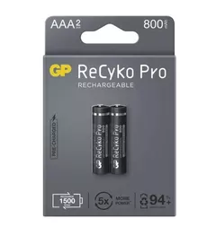 Acumulatori GP Batteries, ReCyko Pro 850mAh AAA (R03) 1.2V NiMH, paper box 2 buc. 