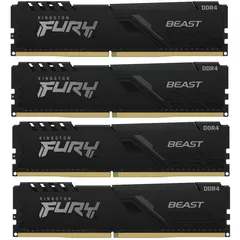 Memorie DDR Kingston Fury Beast DDR4 16 GB, frecventa 3200 MHz, 4 GB x 4 module,  radiator, 