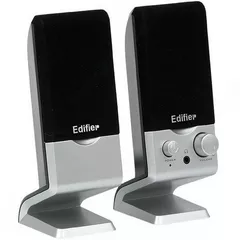 BOXE EDIFIER 2.0, RMS:   1.2W (2 x 0.6W), control volum, USB power, silver,  