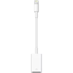 Adaptor USB smartphone Apple, Lightning (T) la USB 2.0 (M), cauciuc, alb, 