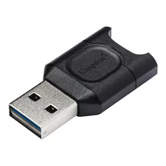 CARD READER extern KINGSTON, interfata USB 3.2 gen 1, citeste/scrie microSDHC/SDXC UHS-II, plastic, negru, 