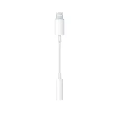 Adaptor USB smartphone Apple, Lightning (T) la Jack 3.5 mm (M), cauciuc, alb, 