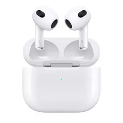 CASTI Apple Airpods gen3, pt. smartphone,  cu Case incarcare Lightning, wireless, intraauriculare - butoni, microfon pe casca, conectare prin Bluetooth 5.0, alb, 