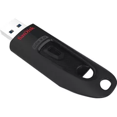 MEMORIE USB 3.0 SANDISK 128 GB, retractabila, carcasa plastic, negru, 