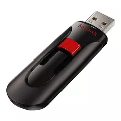 MEMORIE USB 2.0 SANDISK 64 GB, retractabila, carcasa plastic, negru, 