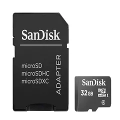 CARD MicroSD SANDISK, 32 GB, microSDHC, clasa 4, 