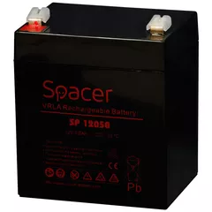 ACUMULATOR UPS SPACER 12V / 5Ah, dimensiuni: 90x70x101mm, inaltime+terminal: 107mm, terminal F2(T2), 