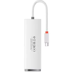 HUB extern Baseus Lite, porturi USB: USB 3.0 x 4, conectare prin USB Type-C, lungime 2m, alb, 